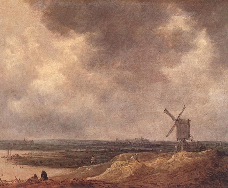 GOYEN, Jan van Windmill by a River fg oil painting picture